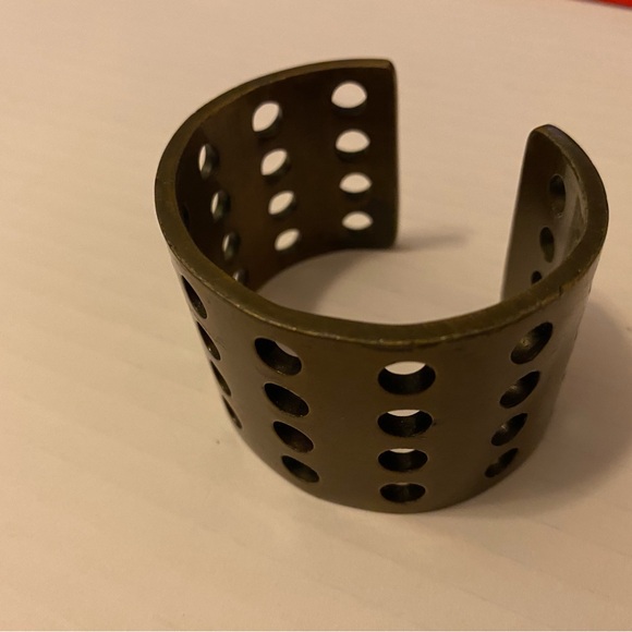Kelly Wearstler Cuff in Perforated Antique Brass - Picture 4 of 7